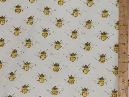 Printed Pure Cotton Bees / Wasps