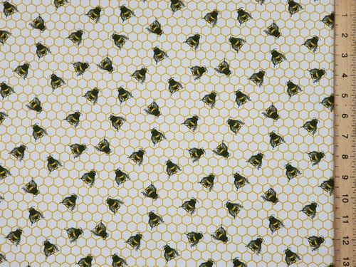 Printed Pure Cotton Honeycomb (Ivory)