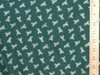 Small Holly Leaf Printed Xmas Pure Cotton - Green