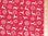 Xmas Reindeer Print Polycotton Fabric - Red