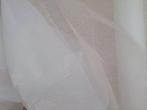 Organdy - 100% Cotton White Stiff Finish Sheer