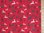 Xmas Reindeers Polycotton Fabric - Red
