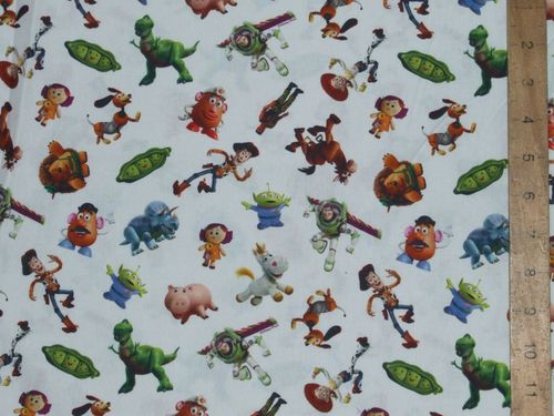 Printed Pure Cotton Fabric - Toy Story