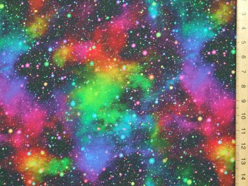 Printed Pure Cotton Fabric - Space Galaxy