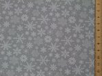 New Snowflake Christmas Polycotton - Grey