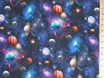 Printed Pure Cotton Fabric - Space Planets