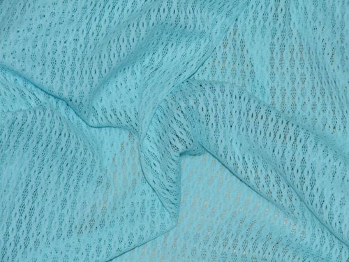 CLEARANCE: Stretch Lace (Lt Turquoise) 60" wide - SAVE OVER 50%