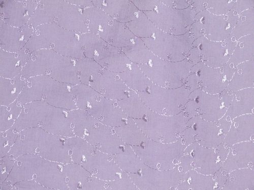 Remnant - Lilac Embroidery Anglais Fabric (80cm)