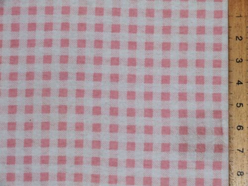 Winciette / Brushed Cotton Pink Check Fabric